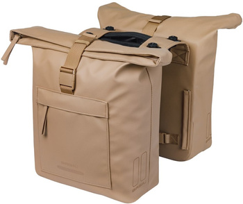 Sakwa na bagażnik podwójna Basil Brooklyn MIK (piaskowa 41 litrów)