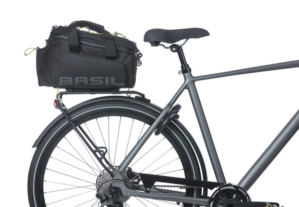 Torba na bagażnik Basil Miles XL Pro MIK + adapter (czarno-limonkowa 9-36 litrów)