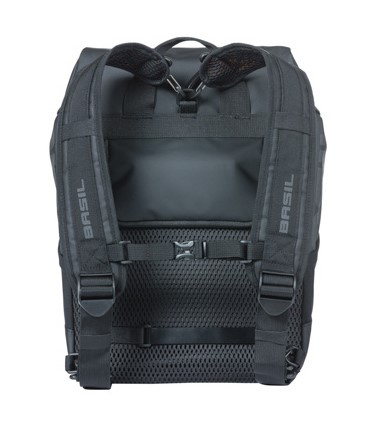 Sakwa pojedyncza BASIL MILES TARPAULIN DAYPACK 17L, Hook On System, 100% wodoodporna black orange (NEW)