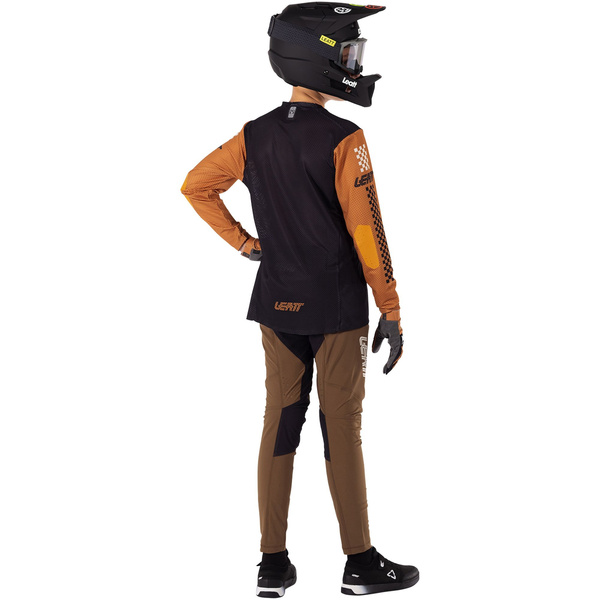 Koszulka dziecięca z długim rękawem Leatt MTB Gravity 4.0 Junior (czarno-brązowa)