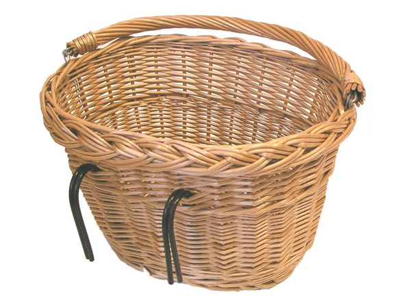 Kosz na kierownicę BASIL DENVER mocowanie na haki, wiklinowy brązowy natural (WYPRZEDAŻ -50%)