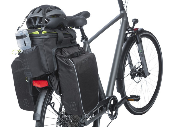 Torba na bagażnik Basil Miles XL Pro MIK + adapter (czarno-limonkowa 9-36 litrów)