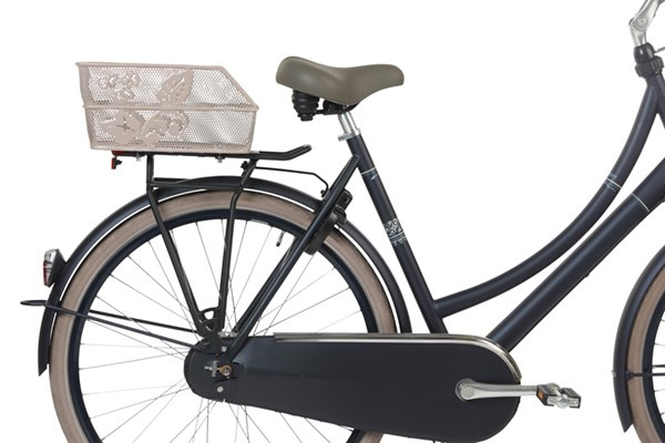 Kosz tylny na bagażnik BASIL CENTO FLOWER S FM, FIXED MOUNTED, mocowanie stałe, stalowy nude metallic (NEW).