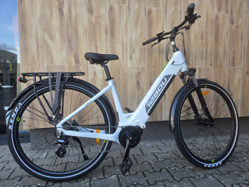 Rower trekkingowy elektryczny Tabou Mono Up 1.0 (biało-zielony 2026)