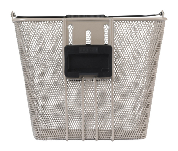 Kosz na kierownicę BASIL BILBAO KF, KF System (bez uchwytu), mocowanie przenośne, stalowy nude metallic (NEW)