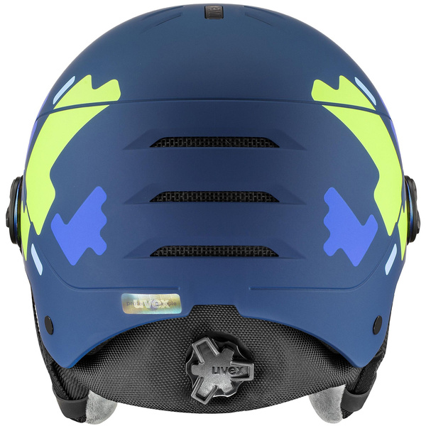 Kask narciarski dziecięcy Uvex Rocket Jr. Visor (niebieski)