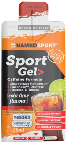 Żel NAMEDSPORT Sport Gel Caffeine (cola-limonka 25 ml)