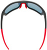 Okulary Uvex Sportstyle 232 P (czarno/czerwony mat | czerwone soczewki Polavision® mirror S3)