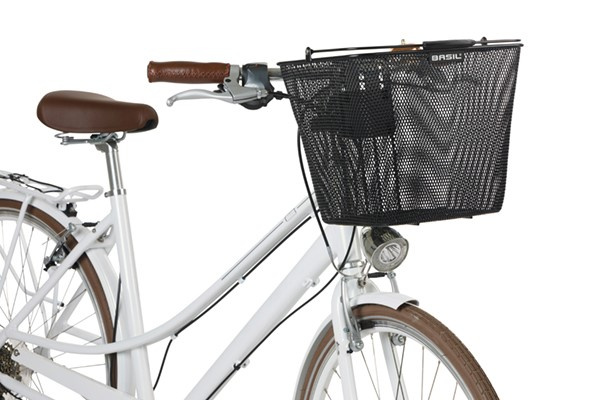 Kosz na kierownicę BASIL BILBAO KF+AHEAD-STEMHOLDER KF, KF System (ze wspornikiem), mocowanie przenośne, stalowy czarny (NEW)