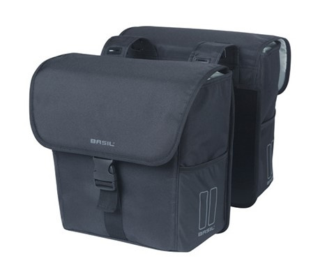 Sakwa podwójna BASIL GO DOUBLE BAG 32L, Universal Bridge System, solid black (NEW)