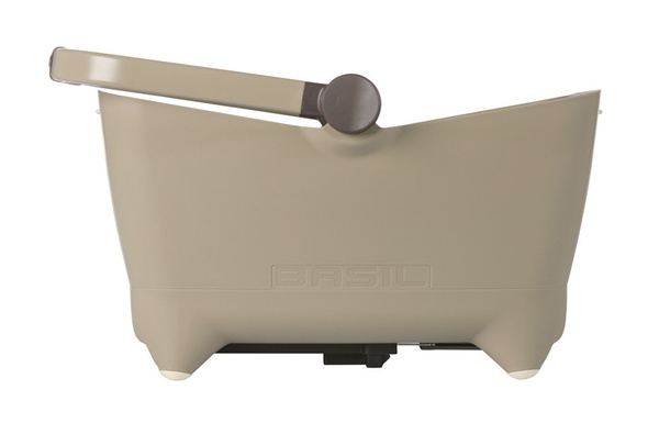 Kosz tylny na bagażnik BASIL BUDDY DOG BICYCLE BASKET REAR MIK, MIK system (ready to go), Adapter Plate 2.0 (blokada), plastik, poduszka, biscotti brown (NEW)