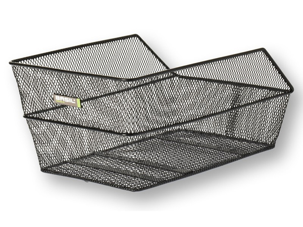 Kosz tylny na bagażnik BASIL CENTO FM, FIXED MOUNTED, mocowanie stałe, stalowy czarny