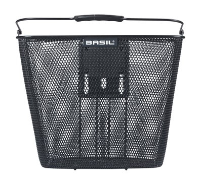 Kosz na kierownicę BASIL BILBAO KF+AHEAD-STEMHOLDER KF, KF System (ze wspornikiem), mocowanie przenośne, stalowy czarny (NEW)