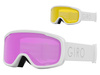 Gogle damskie zimowe GIRO MOXIE WHITE CORE LIGHT (soczewka AMBER PINK i soczewka YELLOW)