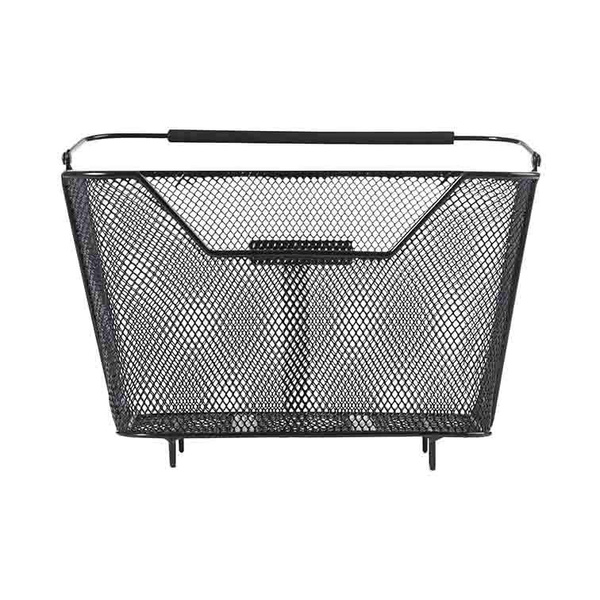 Kosz tylny na bagażnik BASIL LESTO FM, FIXED MOUNTED, mocowanie stałe, stalowy czarny (DWZ)