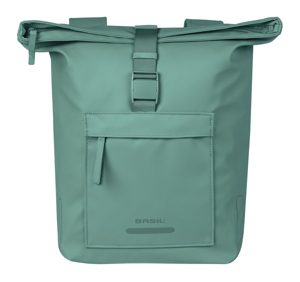 Sakwa na bagażnik podwójna Basil Brooklyn (srebrnozielona 41 litrów)