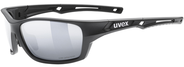 Okulary Uvex Sportstyle 232 P (czarny mat | srebne soczewki Polavision® mirror S3)