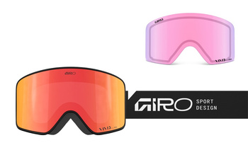 Gogle zimowe GIRO METHOD BLACK STACKED (soczewka lustrzana kolorowa VIVID-Carl Zeiss EMBER i soczewka lustrzana kolorowa VIVID-Carl Zeiss INFRARED) (2026)