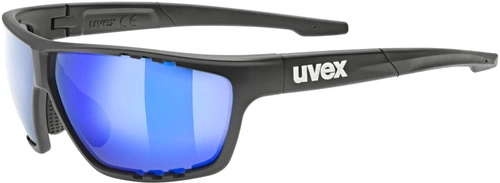 Okulary Uvex Sportstyle 706 (czarne; niebieskie soczewki mirror S3)