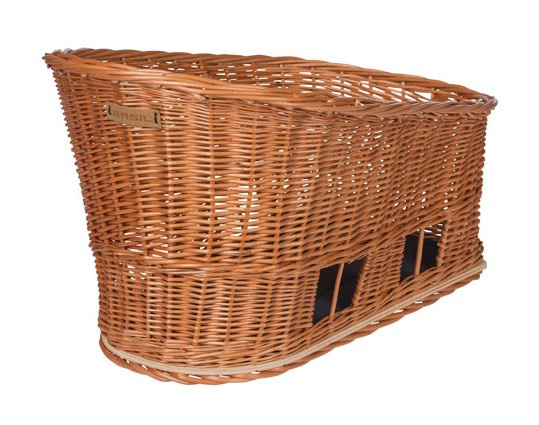 Kosz tylny na bagażnik BASIL PASJA dla zwierząt MIK 45cm, MIK System (ready to go) wiklinowy natural (NEW).