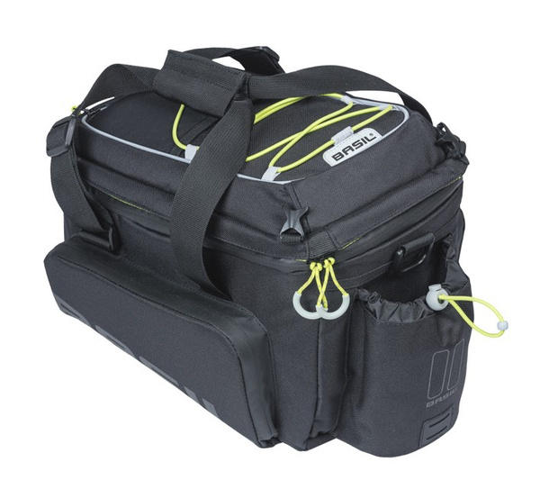 Torba na bagażnik Basil Miles XL Pro MIK + adapter (czarno-limonkowa 9-36 litrów)