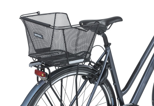 Kosz tylny na bagażnik BASIL LESTO MIK, MIK System (ready to go), stalowy czarny (NEW)