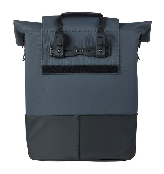 Sakwa na bagażnik pojedyncza Basil Cove Shopper + MIK Hooks (granatowo-czarna 14-16 litrów)