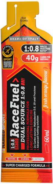 Żel energetyczny NAMEDSPORT Race Fuel Dual Source 1:0,8 (pomarańcza 60 ml)