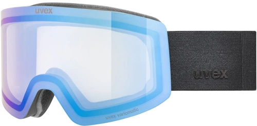 Gogle narciarskie fotochromowe UVEX Provoqe pro V (czarny mat | niebieskie soczewki S1-S3)
