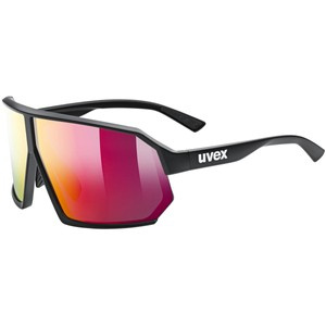 Okulary Uvex Sportstyle 237 Black Matt (czerwone soczewki mirror S2)