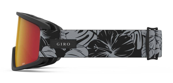 Gogle damskie zimowe GIRO DYLAN BLACK & GREY BOTANICAL LX (soczewka lustrzana kolorowa AMBER SCARLET i soczewka kolorowa YELLOW)