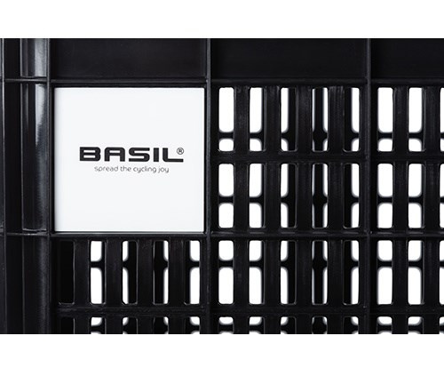Kosz przedni/tylny na bagażnik BASIL BICYCLE CRATE S, 17.5L, recycled synthetic, black (NEW)