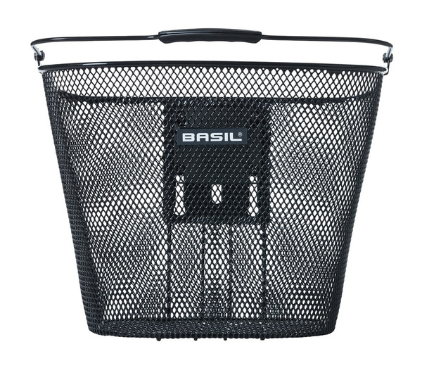 Kosz na kierownicę BASIL BREMEN KF + Basil Ahead-Stemholder KF stalowy czarny (WYPRZEDAŻ -50%)