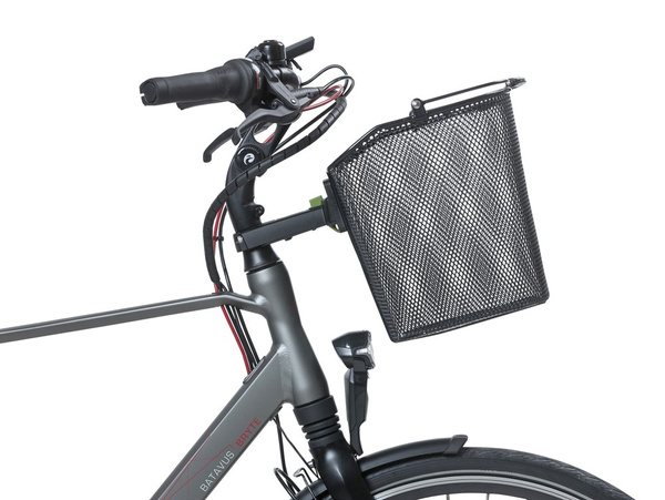 Kosz na kierownicę BASIL BREMEN KF + Basil Ahead-Stemholder KF stalowy czarny (WYPRZEDAŻ -50%)