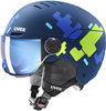 Kask narciarski dziecięcy Uvex Rocket Jr. Visor (niebieski)