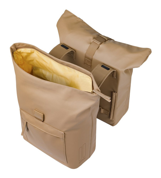 Sakwa na bagażnik podwójna Basil Brooklyn (piaskowa 41 litrów)