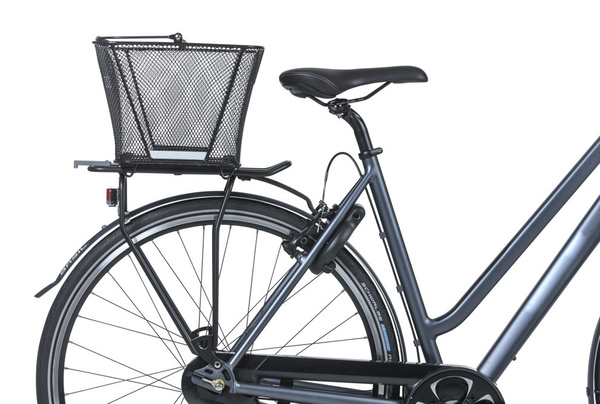 Kosz tylny na bagażnik BASIL LESTO MIK, MIK System (ready to go), stalowy czarny (NEW)