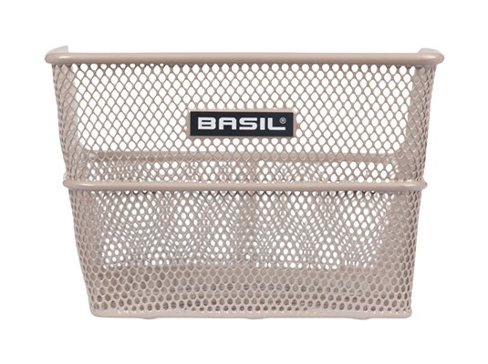 Kosz tylny na bagażnik BASIL CENTO FLOWER S FM, FIXED MOUNTED, mocowanie stałe, stalowy nude metallic (NEW).