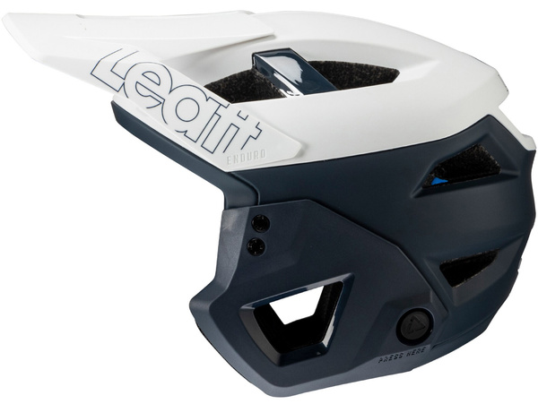 Kask full face Leatt MTB Enduro 3.0 V25 (wypinana szczęka 3w1) White
