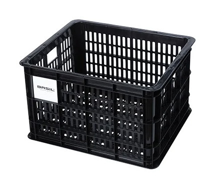 Kosz przedni/tylny na bagażnik BASIL BICYCLE CRATE M, 29.5L, recycled synthetic, black (NEW)