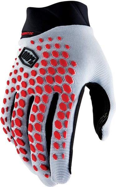 Rękawiczki długie 100% GEOMATIC Grey Racer Red