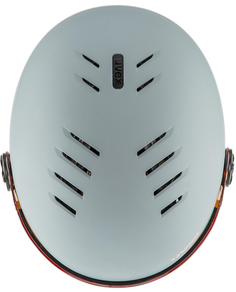 Kask narciarski dziecięcy Uvex Rocket Jr. Visor (szary)