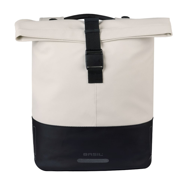 Sakwa na bagażnik podwójna Basil Cove MIK (biało-czarna 28-32 litry)