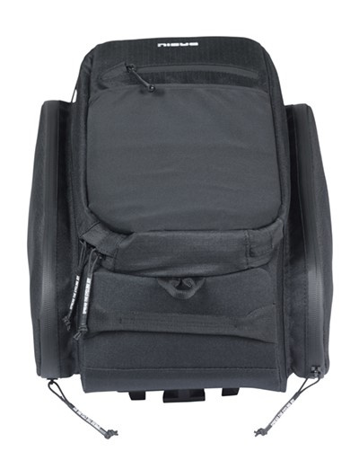 Torba na bagażnik Basil Move MIK + adapter (czarna 10-26 litrów)