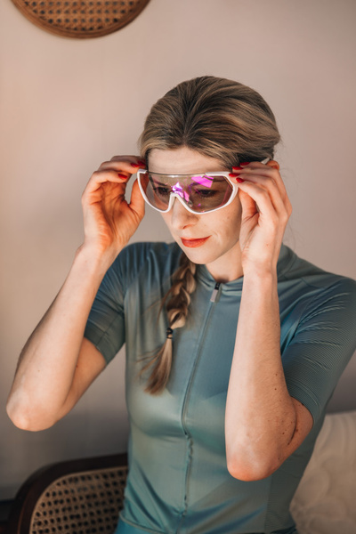 Okulary damskie Giant Liv Agos Coral Red (fioletowe soczewki)