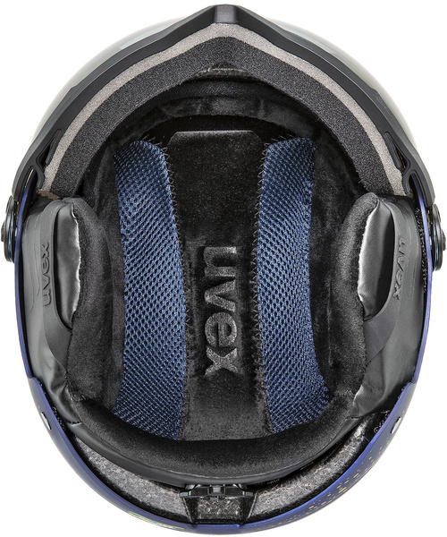 Kask narciarski damski Uvex Wanted Visor WE (granatowo-złoty)
