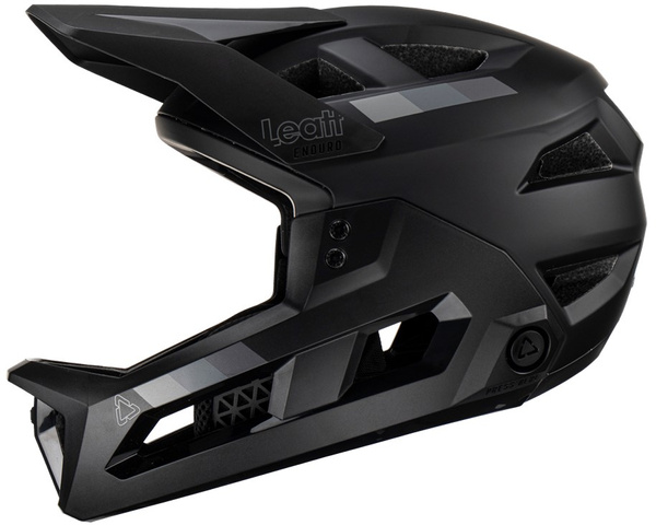 Kask full face dziecięcy Leatt MTB Enduro 2.0 Junior V23 (wypinana szczęka) Black