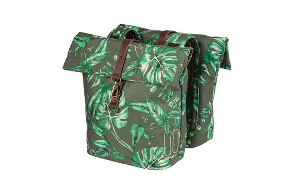 Sakwa na bagażnik podwójna Basil Ever-Green Double Pannier Bag Thyme Green (28-32 litry)