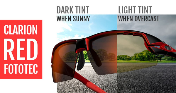 Okulary TIFOSI CRIT CLARION FOTOTEC black/red (1 szkło Clarion Red FOTOCHROM 64%-14% transmisja światła) (NEW)