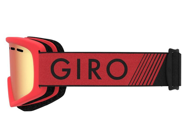 Gogle juniorskie zimowe GIRO REV RED BLACK ZOOM (soczewka AMBER SCARLET)